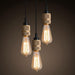 Hooked Brass 3 Bulb Cluster Pendant Light - DWHOME