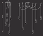 Hooked Brass 6 Bulb Cluster Pendant Light - DWHOME