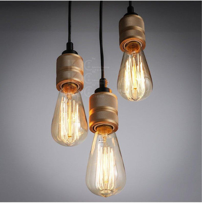 Hooked Brass 6 Bulb Cluster Pendant Light - DWHOME