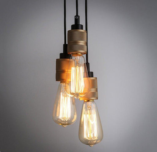 Hooked Brass 6 Bulb Cluster Pendant Light-DWHOME