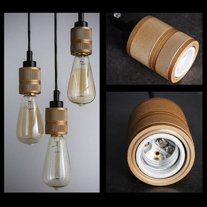 Hooked Brass 6 Bulb Cluster Pendant Light - DWHOME