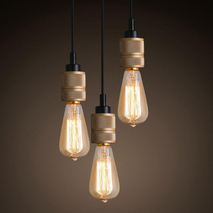 Hooked Brass 6 Bulb Cluster Pendant Light - DWHOME