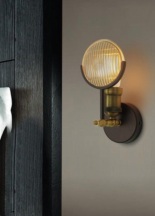 Huberman Fresnel Lens Brass Fitting Wall Light - DWHOME