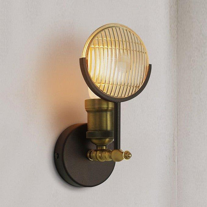 Huberman Fresnel Lens Brass Fitting Wall Light-DWHOME