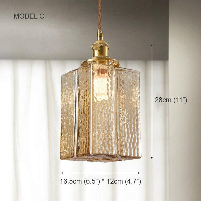 Hubert Glass Art Deco Pendant Light - DWHOME