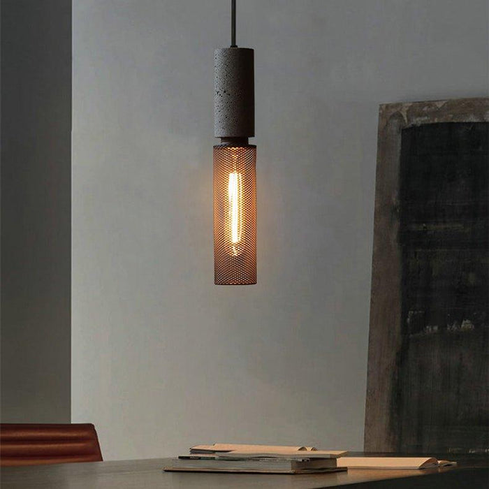 Ilford Concrete Minimalist Line Industrial Pendant Light - DWHOME