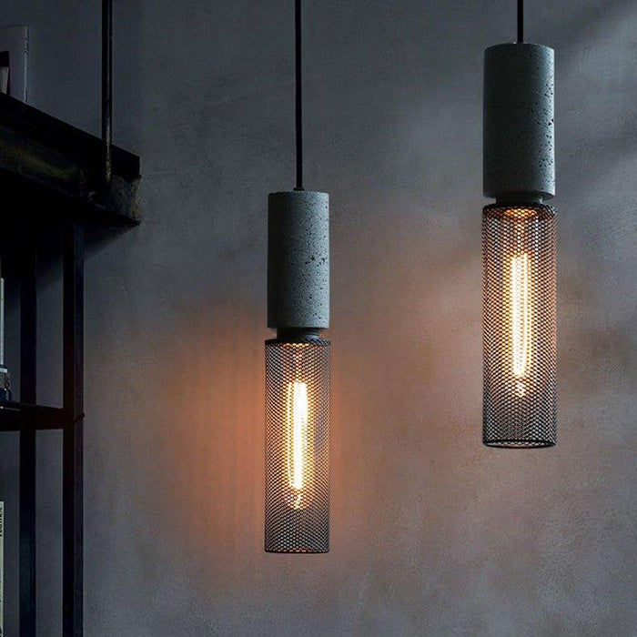 Ilford Concrete Minimalist Line Industrial Pendant Light - DWHOME