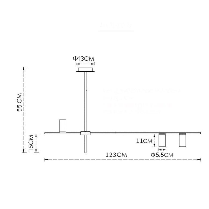 Ilili Minimalist Kitchen Island Line Pendant Light-DWHOME