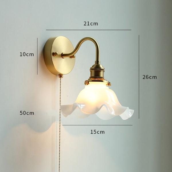 Nordic Style Glass Copper LED Wall Light - DWHOME