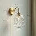 Nordic Style Glass Copper LED Wall Light - DWHOME