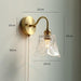 Nordic Style Glass Copper LED Wall Light - DWHOME