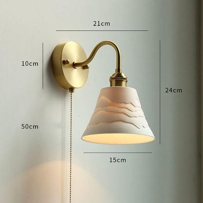 Nordic Style Glass Copper LED Wall Light-DWHOME