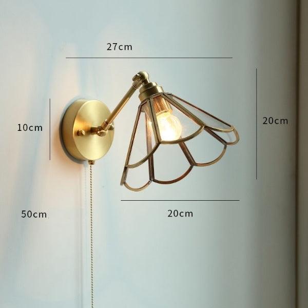 Nordic Style Glass Copper LED Wall Light - DWHOME