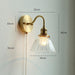 Nordic Style Glass Copper LED Wall Light - DWHOME