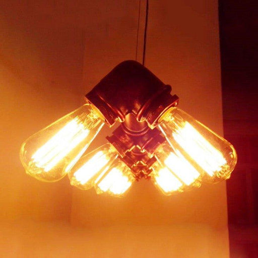 Industrial 10 Bulb Water Pipe Kitchen Island Pendant Light-DWHOME