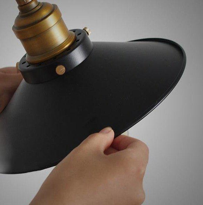 Industrial Cone Shade With Brass Fitting Pendant Light-DWHOME