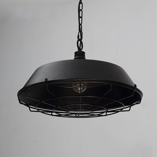 Industrial Pendant Light Cage - Black-DWHOME