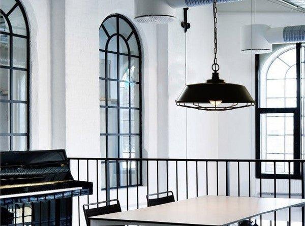 Industrial Pendant Light Cage - Black - DWHOME