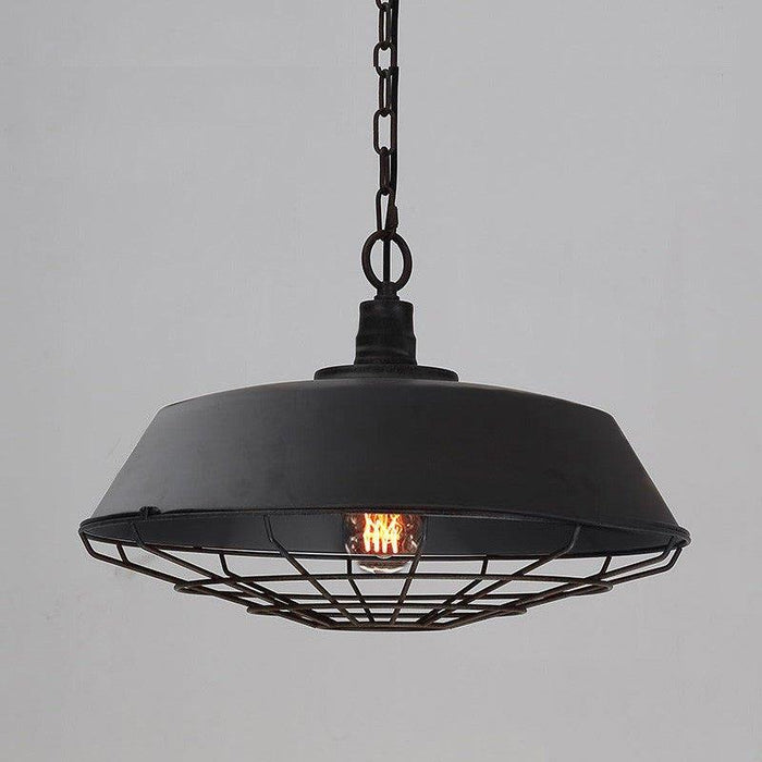 Industrial Pendant Light Cage - Black - DWHOME