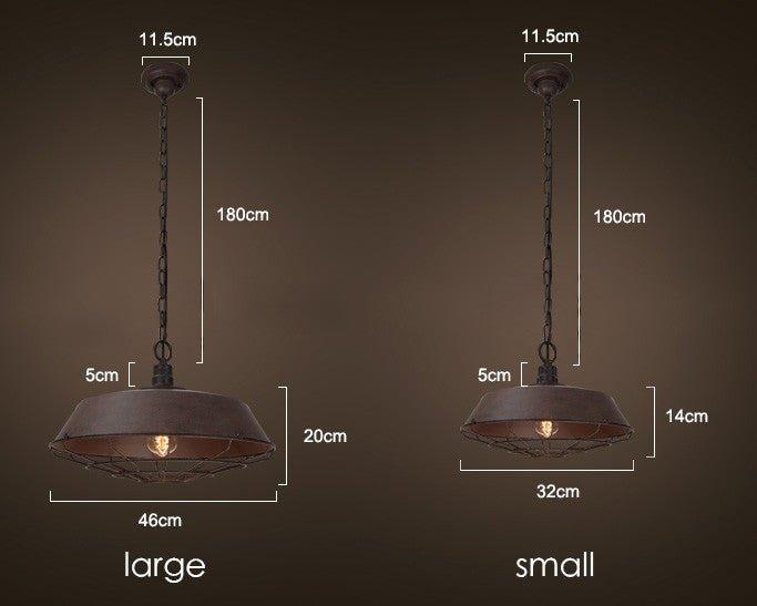 Industrial Pendant Light Cage - Rustic - DWHOME