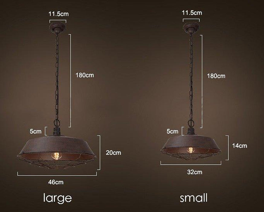 Industrial Pendant Light Cage - Rustic-DWHOME