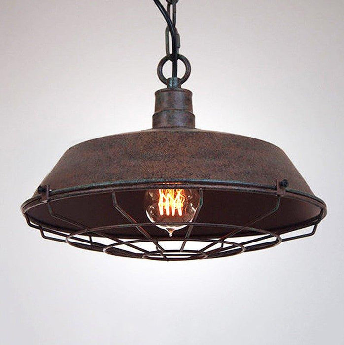 Industrial Pendant Light Cage - Rustic - DWHOME