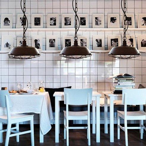 Industrial Pendant Light Cage - Rustic - DWHOME