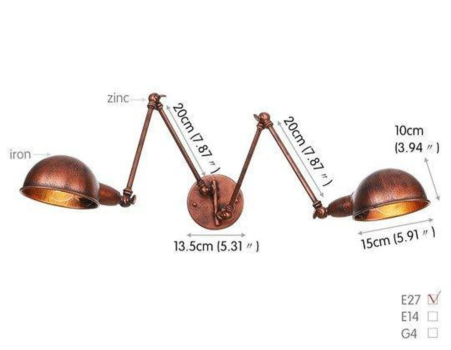 Industrial Style Golden Aura Wall Light N READY-DWHOME