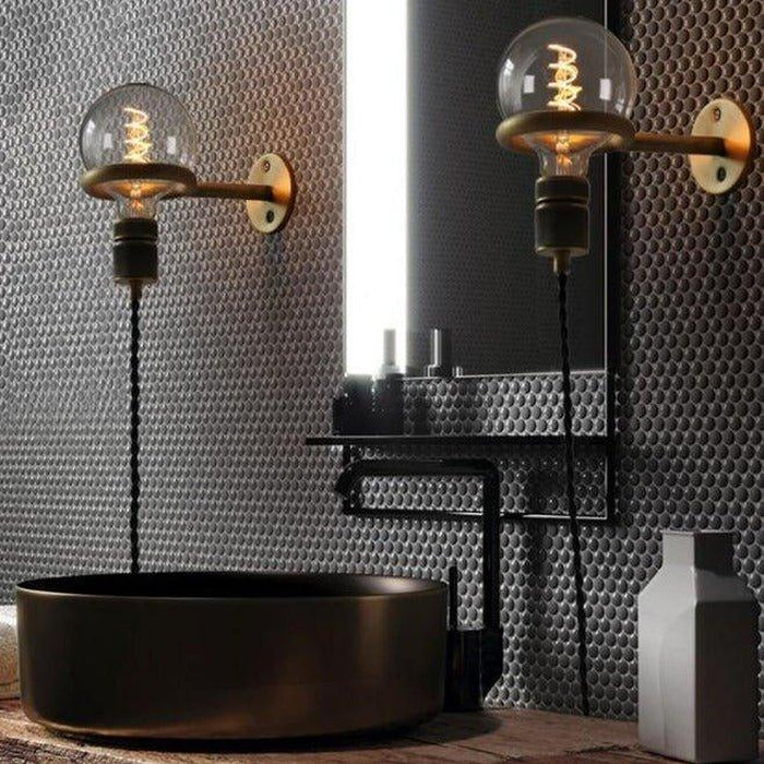 Industrial Style Hanging Glassbulb Wall Light-DWHOME