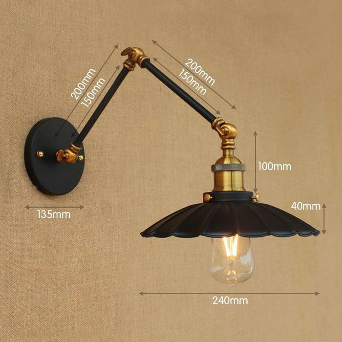 Industrial Style Long Arm Wall Lamp - DWHOME