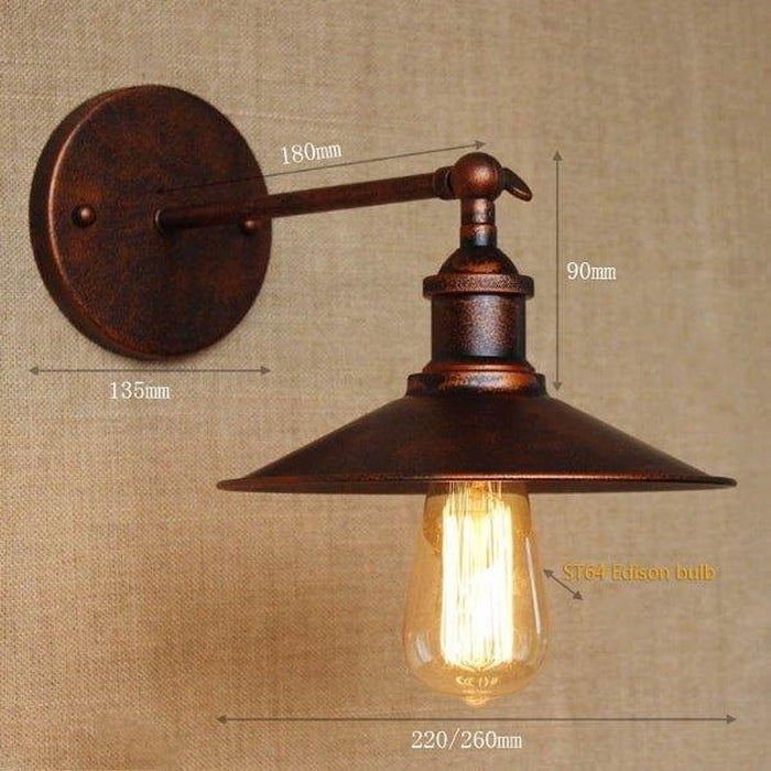 Applique murale plate en métal style industriel - DWHOME