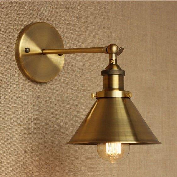 Industrial Style Vintage Brass Wall Lamp - DWHOME