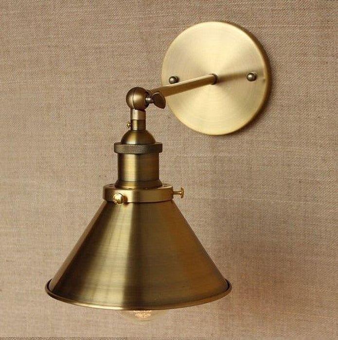Industrial Style Vintage Brass Wall Lamp-DWHOME