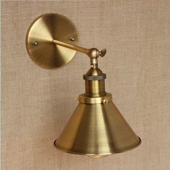 Industrial Style Vintage Brass Wall Lamp - DWHOME