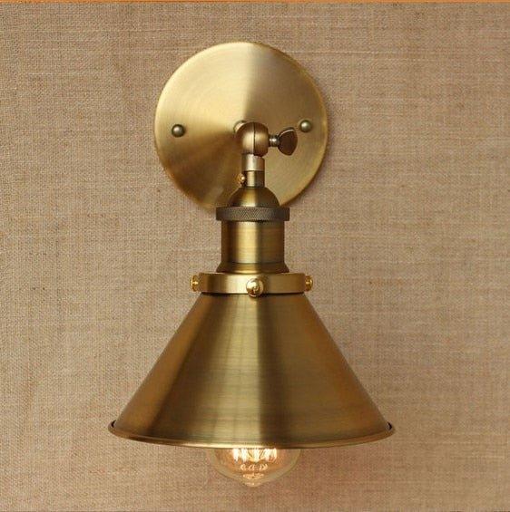Industrial Style Vintage Brass Wall Lamp - DWHOME