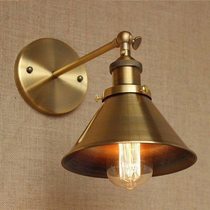 Industrial Style Vintage Brass Wall Lamp-DWHOME