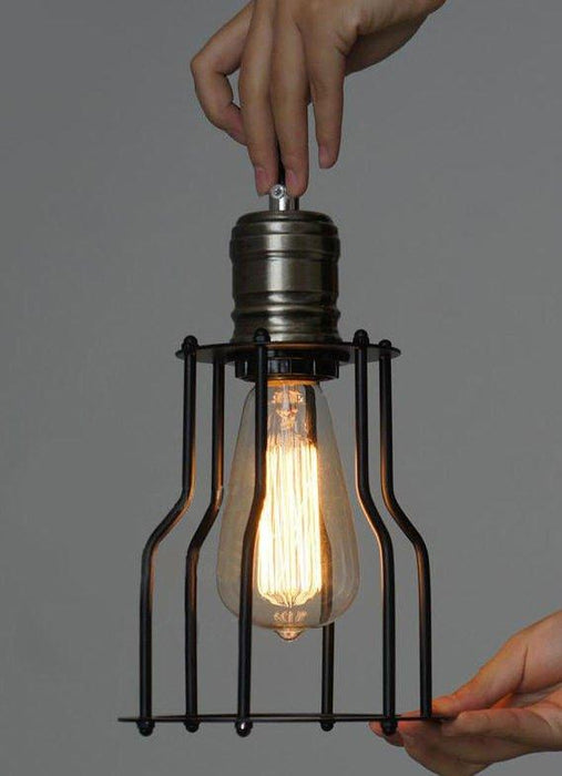 Industrial Wire Cage 6 Bulb Pendant Light - DWHOME