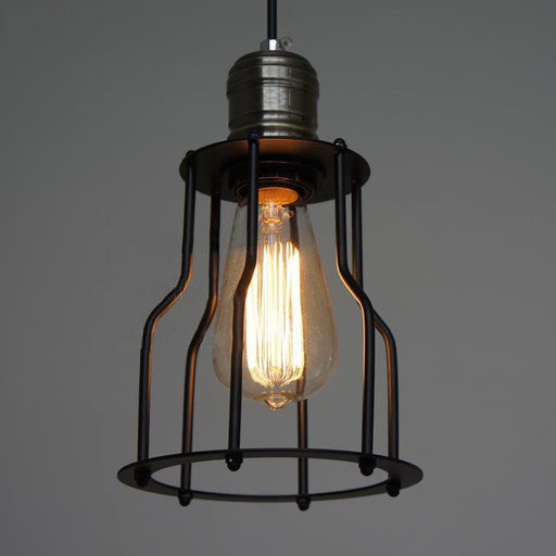Industrial Wire Cage 6 Bulb Pendant Light-DWHOME