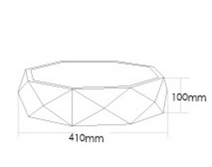 Innocenzio White Geometric Octagon Shaped Ceiling Lamp - DWHOME