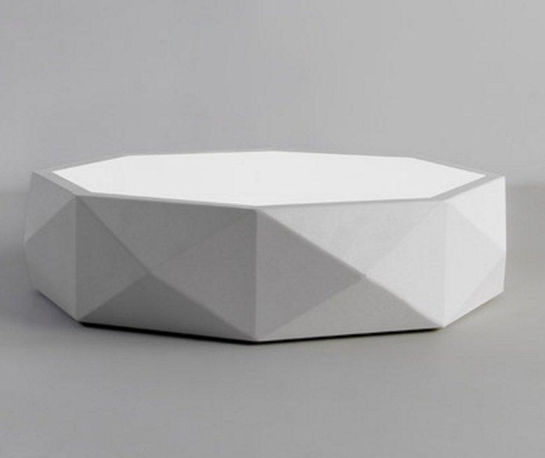 Innocenzio White Geometric Octagon Shaped Ceiling Lamp - DWHOME