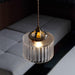 Jaipur Fluted Dome Glass With Brass Fitting Art Deco Pendant Light - DWHOME