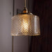 Jaipur Fluted Dome Glass With Brass Fitting Art Deco Pendant Light - DWHOME