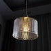 Jaipur Fluted Dome Glass With Brass Fitting Art Deco Pendant Light - DWHOME