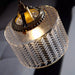 Jaipur Fluted Dome Glass With Brass Fitting Art Deco Pendant Light - DWHOME