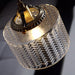 Jaipur Fluted Dome Glass With Brass Fitting Art Deco Pendant Light - DWHOME