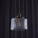 Jaipur Fluted Dome Glass With Brass Fitting Art Deco Pendant Light - DWHOME