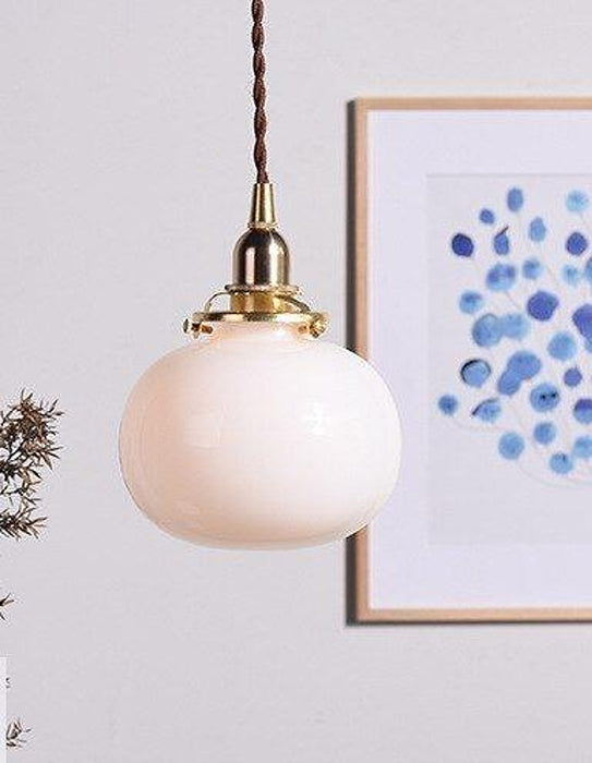 Japanese Style Vintage Copper Pendant Light-DWHOME