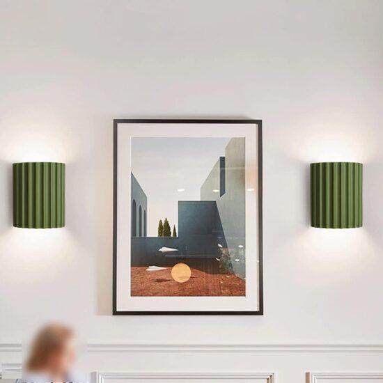 Jonsson Modern Coloured Grooves Wall Lamp-DWHOME