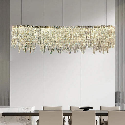 Bacci Crystal Modern Dining Room Light Fixture 47"-DWHOME