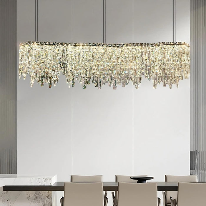 Bacci Crystal Modern Dining Room Light Fixture 47"-DWHOME